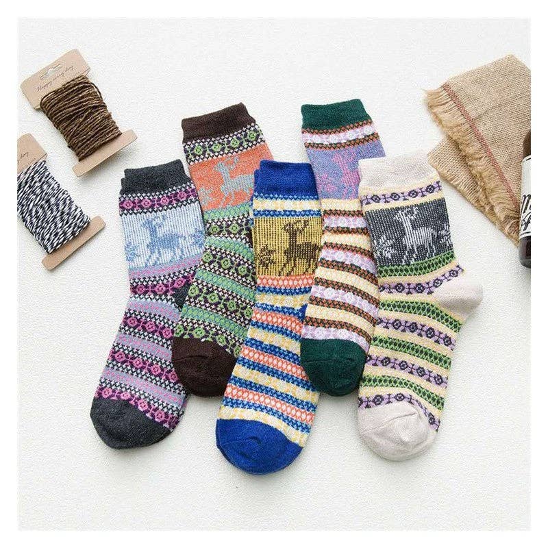 Sheer Trend - Vendita all'ingrosso Calzini - Donna - Calzini da donna caldi e colorati stampati1