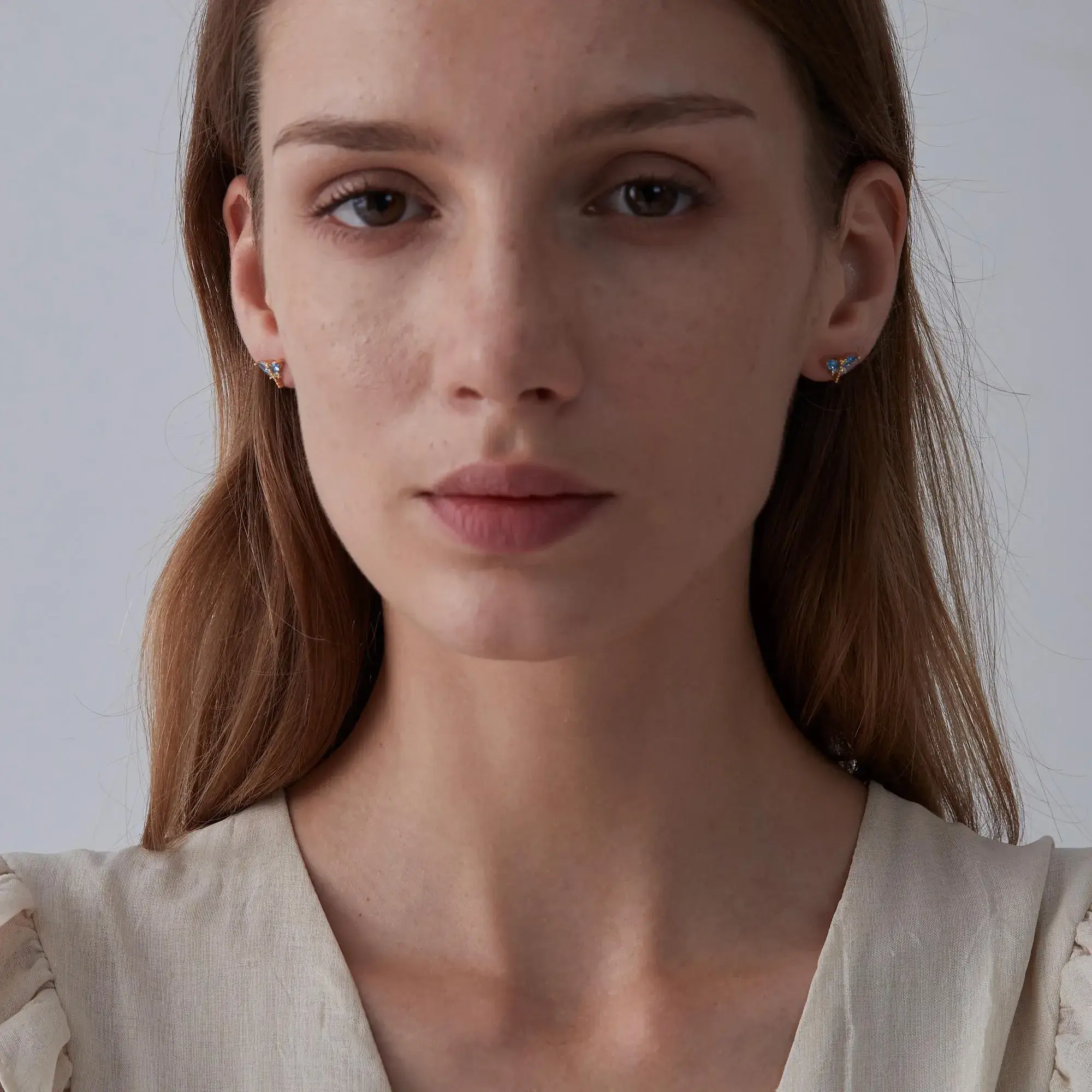 Perimade & Co. LLC – wholesale Stud/post earrings – Tiny Small Blue Dragonfly Earrings in 925 Sterling Silver4