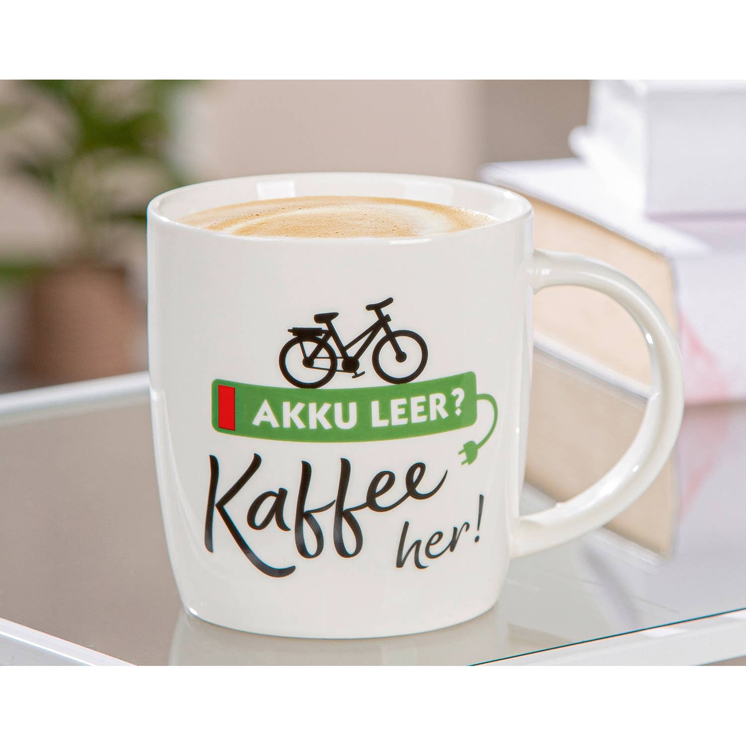 Cup / Mug Bicycle Love white H. 9 cm, PU 6 for wholesale on Faire1
