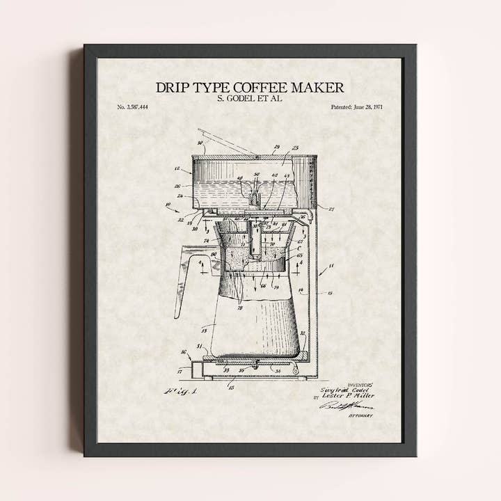 Kaffeemaschine Patentdruck für den Großhandel von Damon D Chan