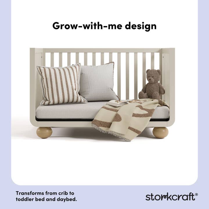 Storkcraft - Wholesale Bed - Kids & Baby - Storkcraft® Amalfi™ Deluxe 5-in-1 Convertible Crib with Bonus Toddler Guardrail48