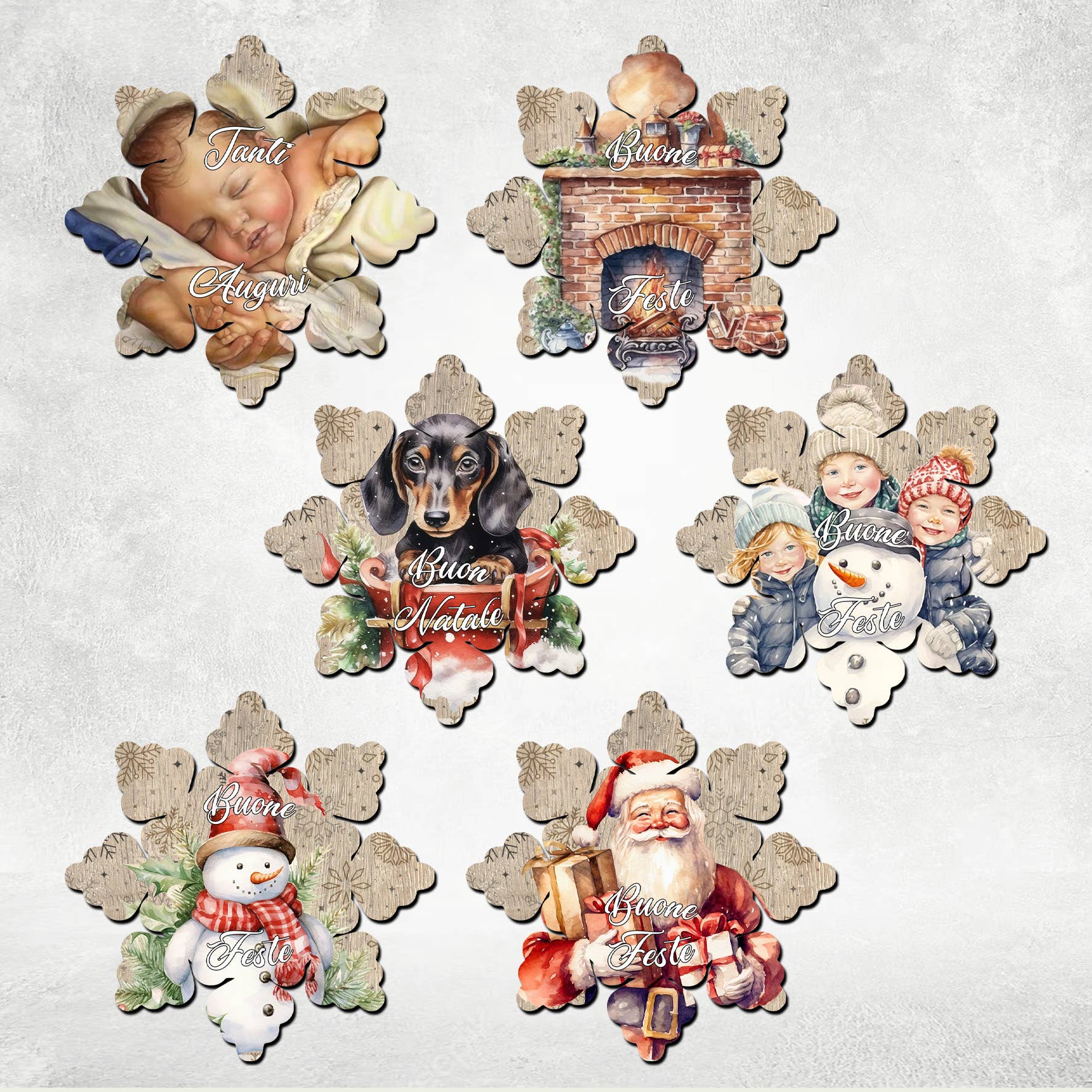 Desuite - Vente Lots de décorations - Set de 12 décorations flocon de neige de Noël2