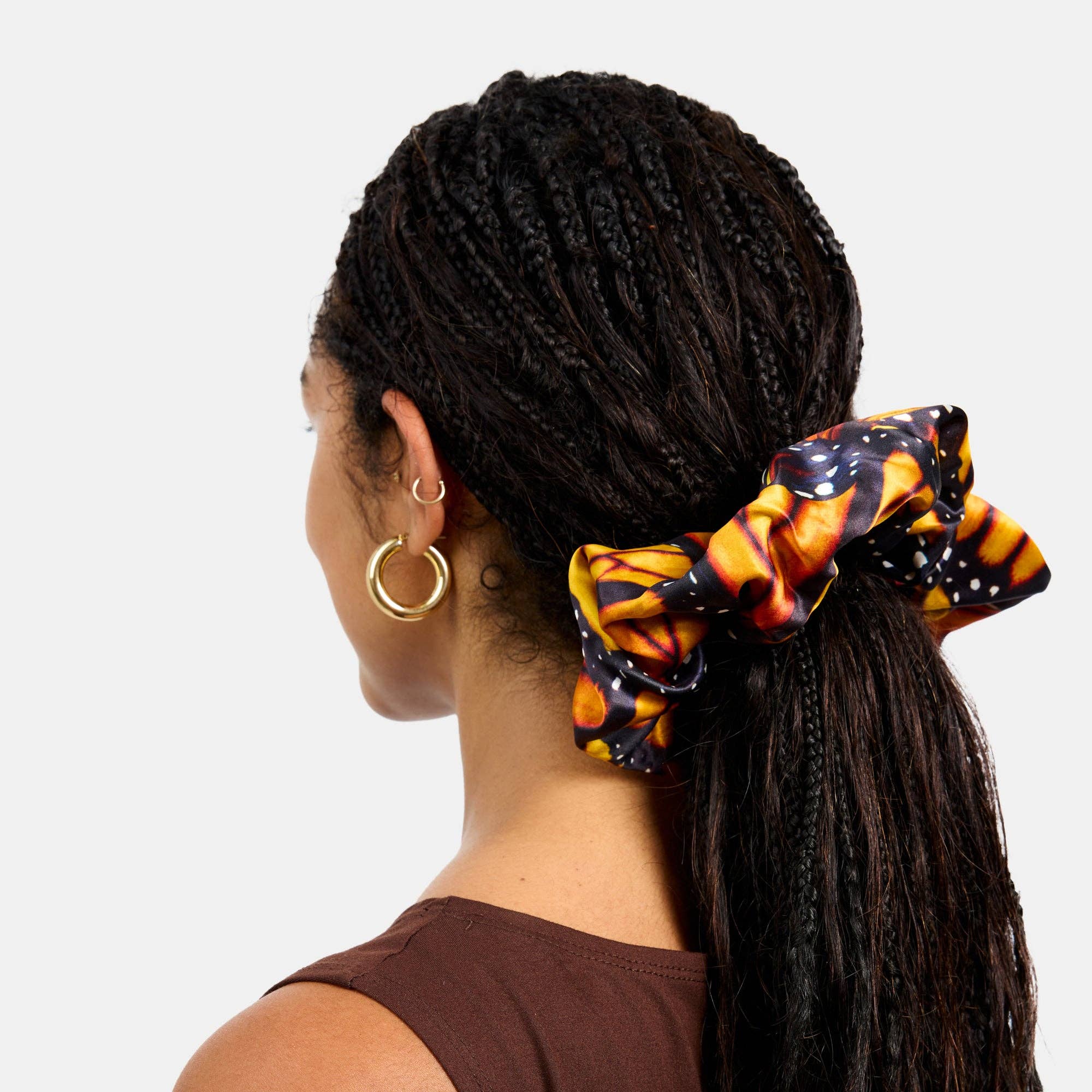 CHUNKS - Wholesale Scrunchie - Women's - Silk Scrunchie in Large Monarch1