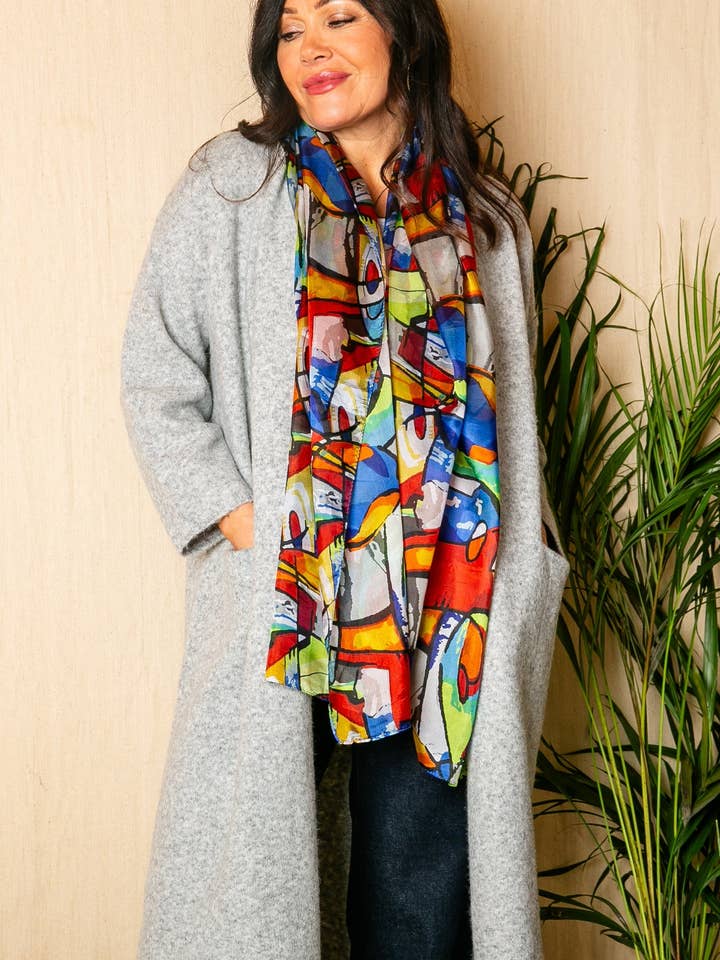 Illusion stort silketørklæde for engroshandel hos Tilley & Grace