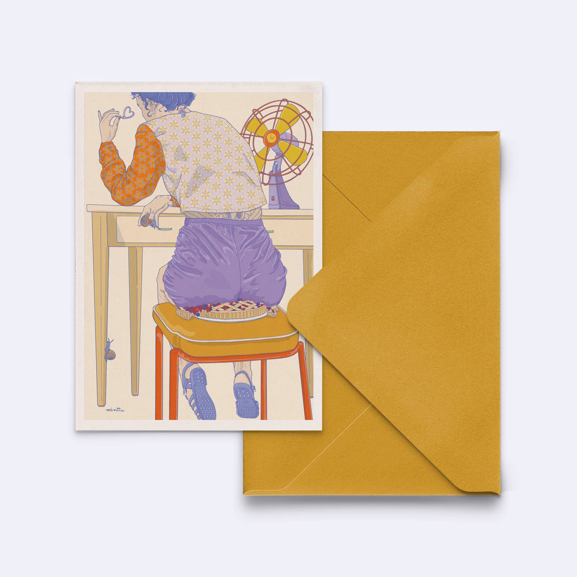 minttu illustrations - Vendita all'ingrosso Cartoline - Cartolina "felice felice"1