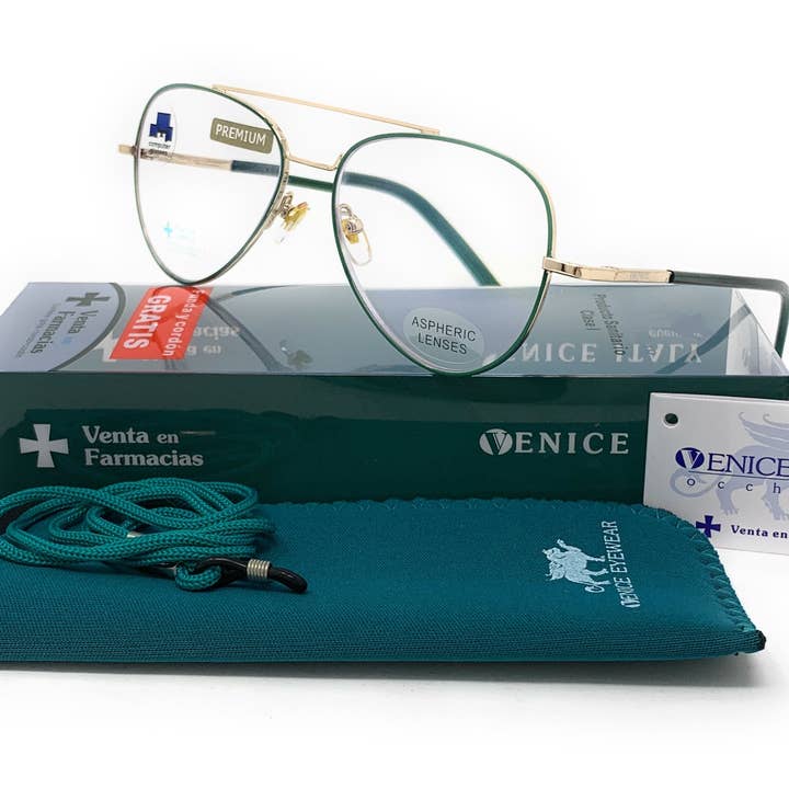 GREEN PILOT læsebriller med blålysbeskyttelse for engroshandel hos Gafas Venice Eyewear