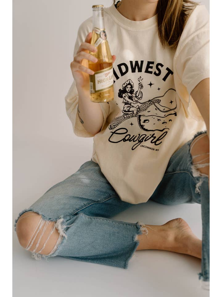 Uncommon Wild - Wholesale Screen Printed T-Shirt - Women's - Midwest Cowgirl Retro Western Comfort Colors Graphic Tee2