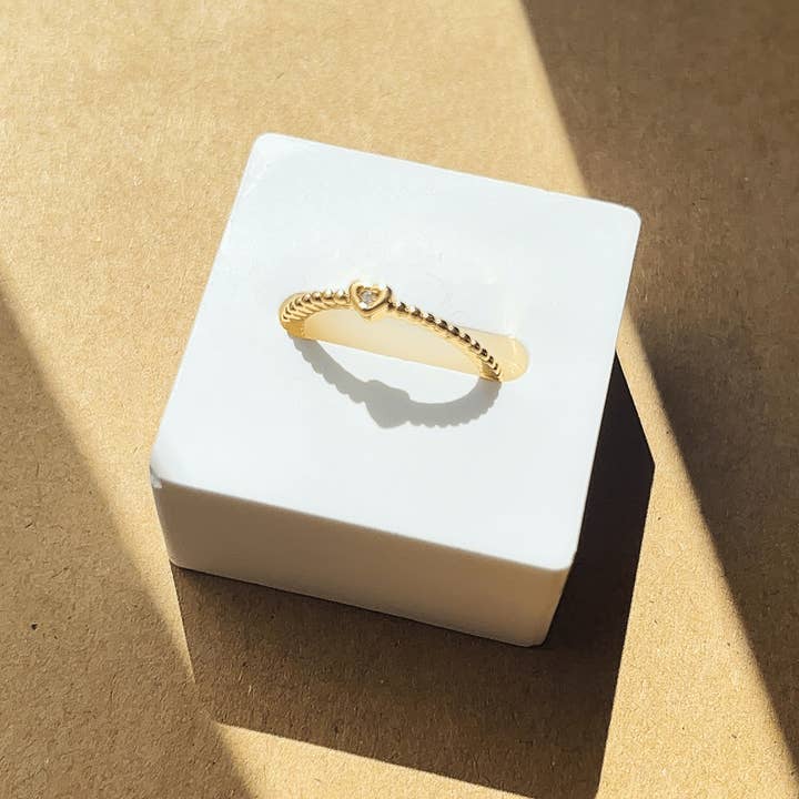 Gold Open Ring with Heart and Crystal Accent and other Purchase Wholesale open heart ring. Free Returns & Net 60 Terms on Faire trending on Faire.