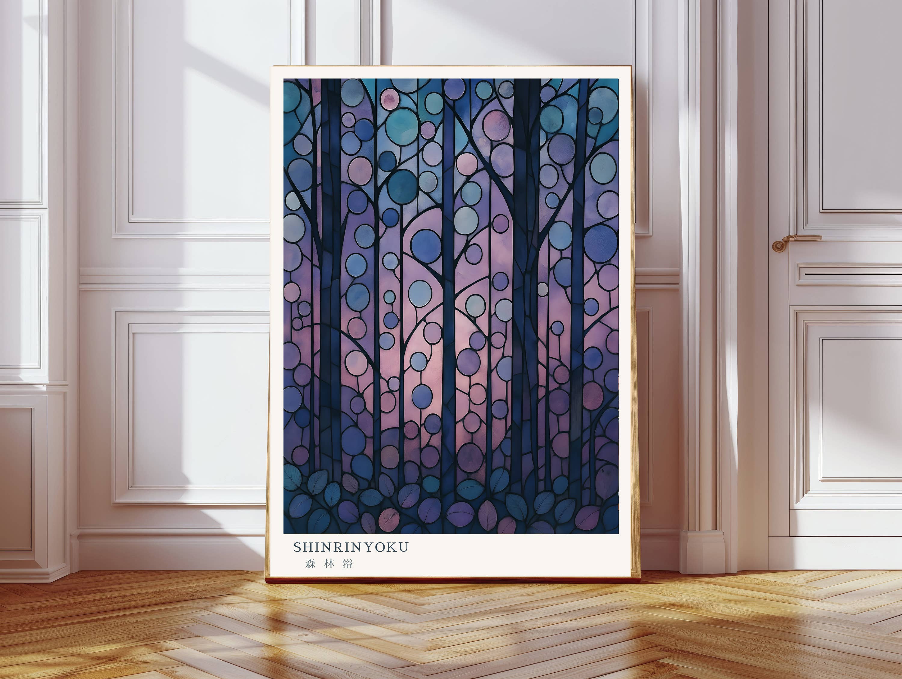 Kumo Art Prints – wholesale Art print – Shinrin-Yoku – Tranquil Japanese Purple Forest Print