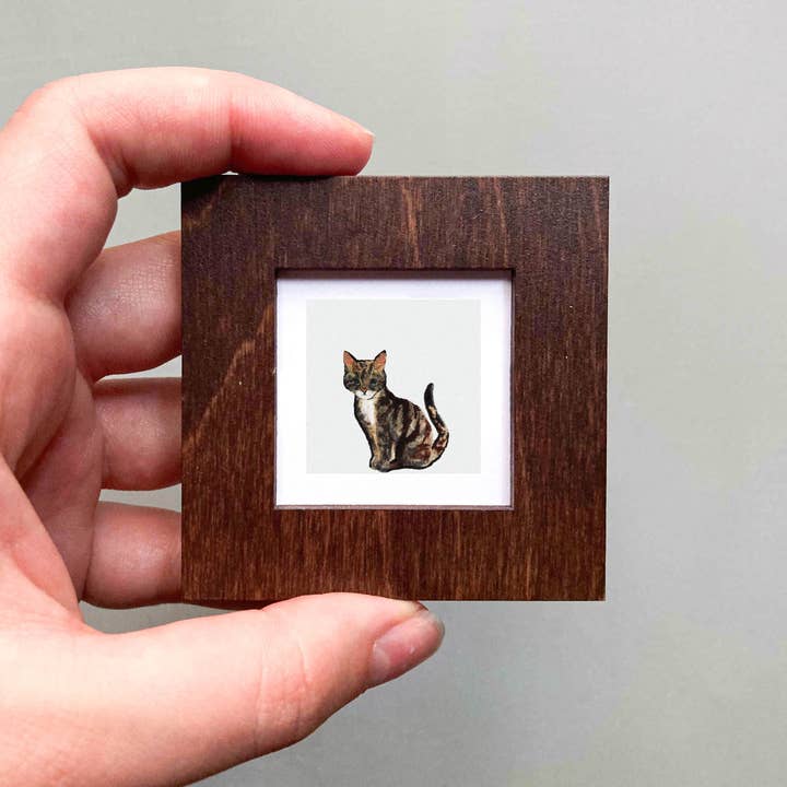 Mick's Art Goods - Wholesale Art Print - Mini 1" Cat Kitten Animal Tiny Watercolor Painting Art Print2