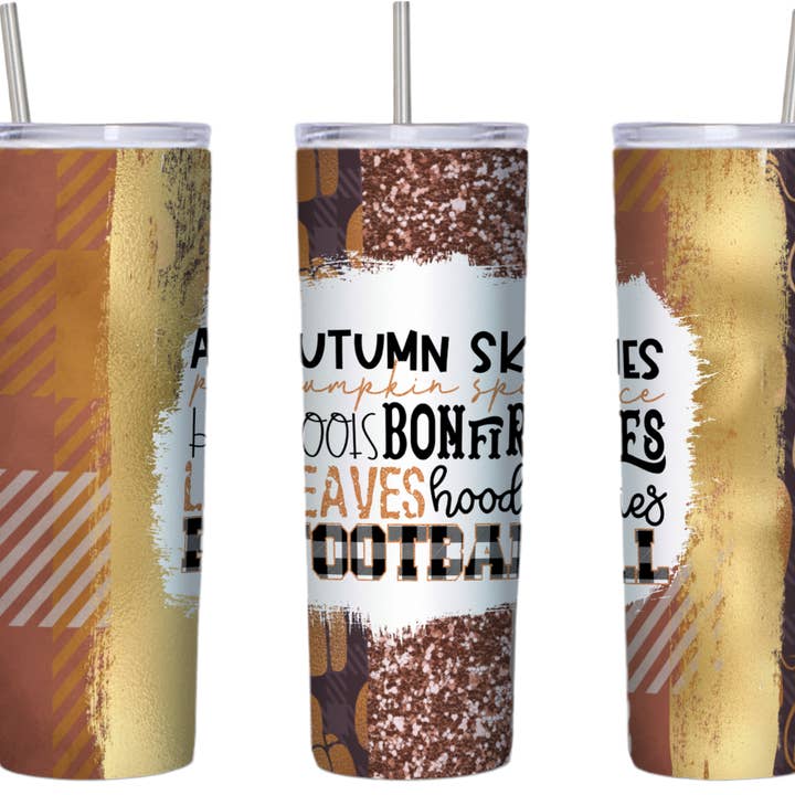 Autumn Skies Pumpkin Spice 20 Oz Tumbler for wholesale by Perfectly Diverse Trendz, LLC