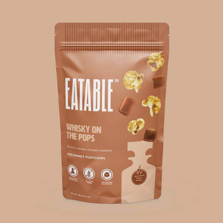 EATABLE Popcorn - Wholesale Popcorn - Whisky on the Pops - Gourmet Caramel Popcorn