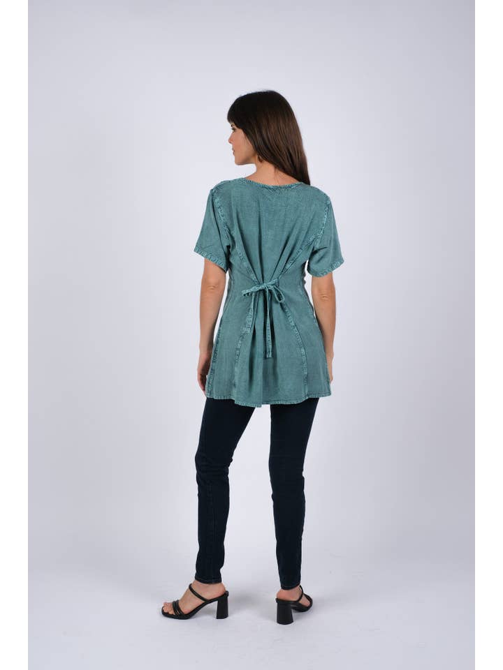 Sacred Threads - Wholesale Tunic - Women's - Embroided Sea Button Up Top1