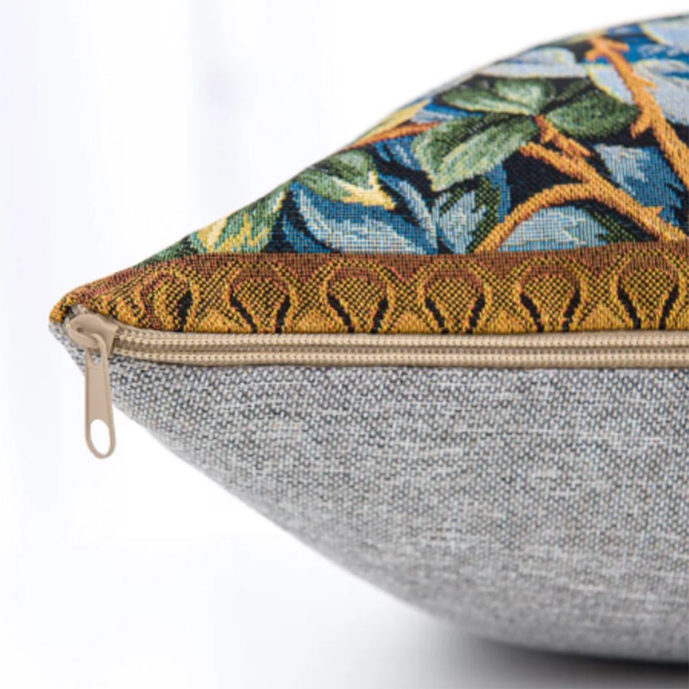 STP - Wholesale Throw/Decorative Pillow - Greenery / Partridge Bird. William Morris Tapestry Pillow2