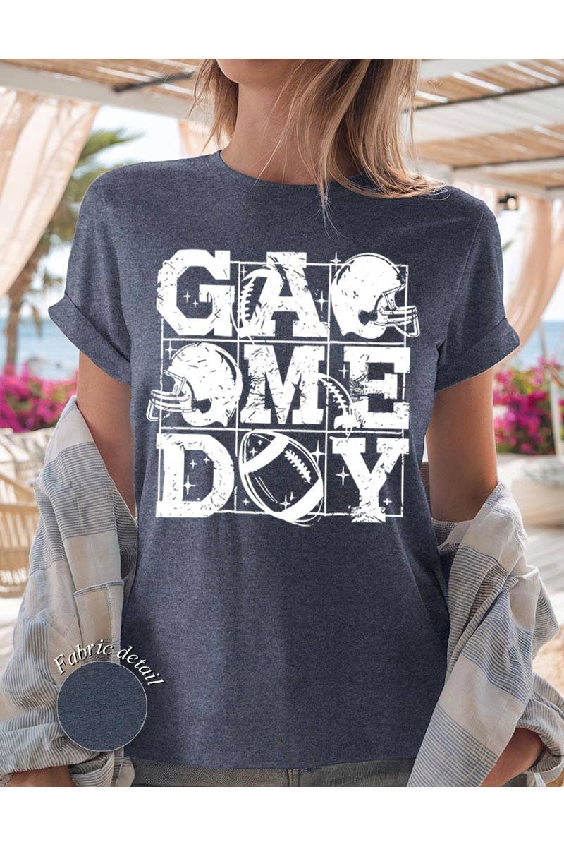 COLORBEAR - Wholesale T-Shirt (Graphic) - Women's - Distressed Game Day Graphic Heavy Cotton Tee3