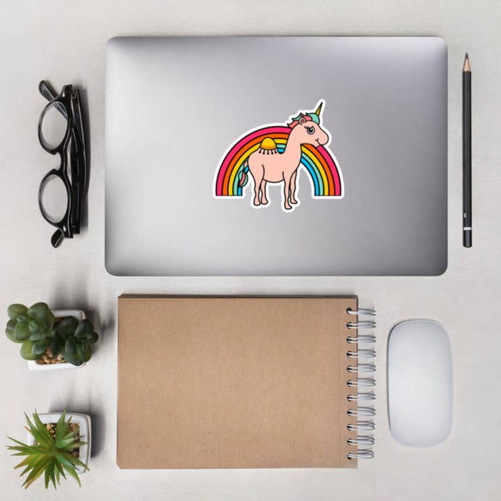 Bubble-free stickers - Unicamel Rainbow for wholesale by The Shamal