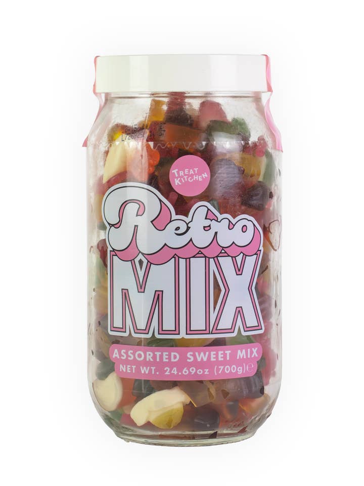 Retro Pick & Mix Sweets Gift Jar (700g) for wholesale by Treat Kitchen