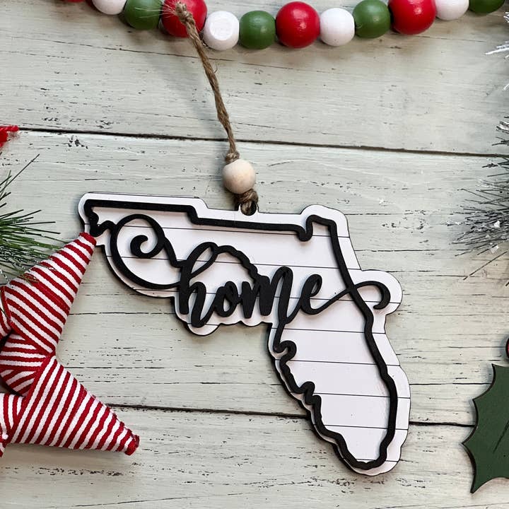 Geaux Magnolia - Wholesale Ornament - State Home Shiplap Ornament6