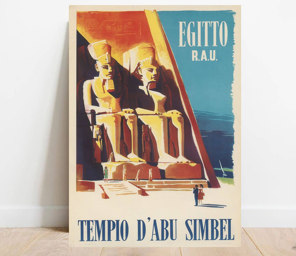 wallartgallery - Wholesale Poster - Vintage poster Abu Simbel Temple Egypt - 19600