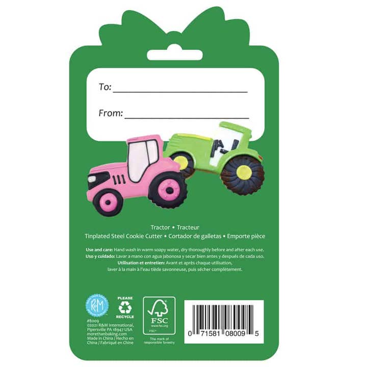 R&M International - Wholesale Cookie Cutter - Tractor Cookie Cutter 3.75" Carded