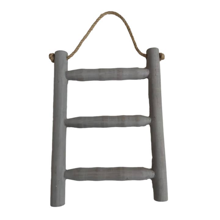 Wilco Home – wholesale Tea towel – Tea Towel 3-Rung Wall Ladder with Rope Hanger