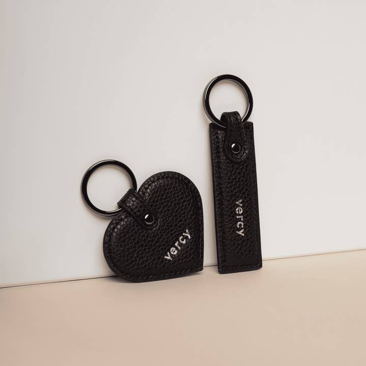 VERCY – wholesale Nyckelringar - Dam – Hjärtnyckelring i veganläder «Lavender purple»2