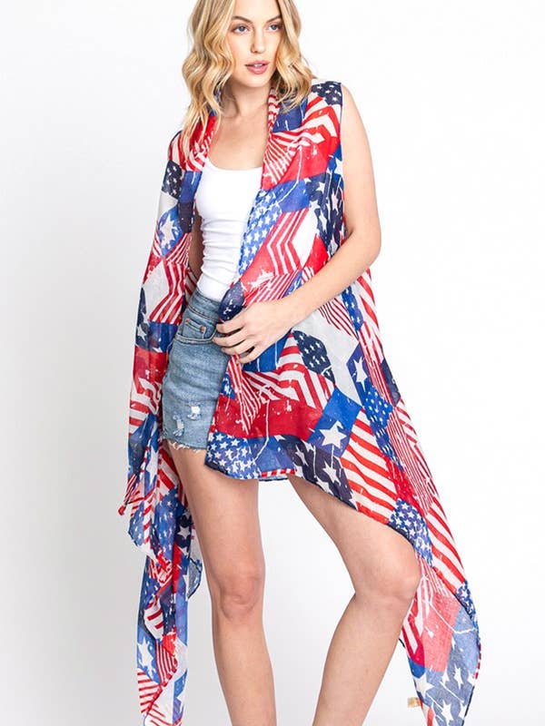 American Flag Everyday Vest for wholesale by Artini Accessories