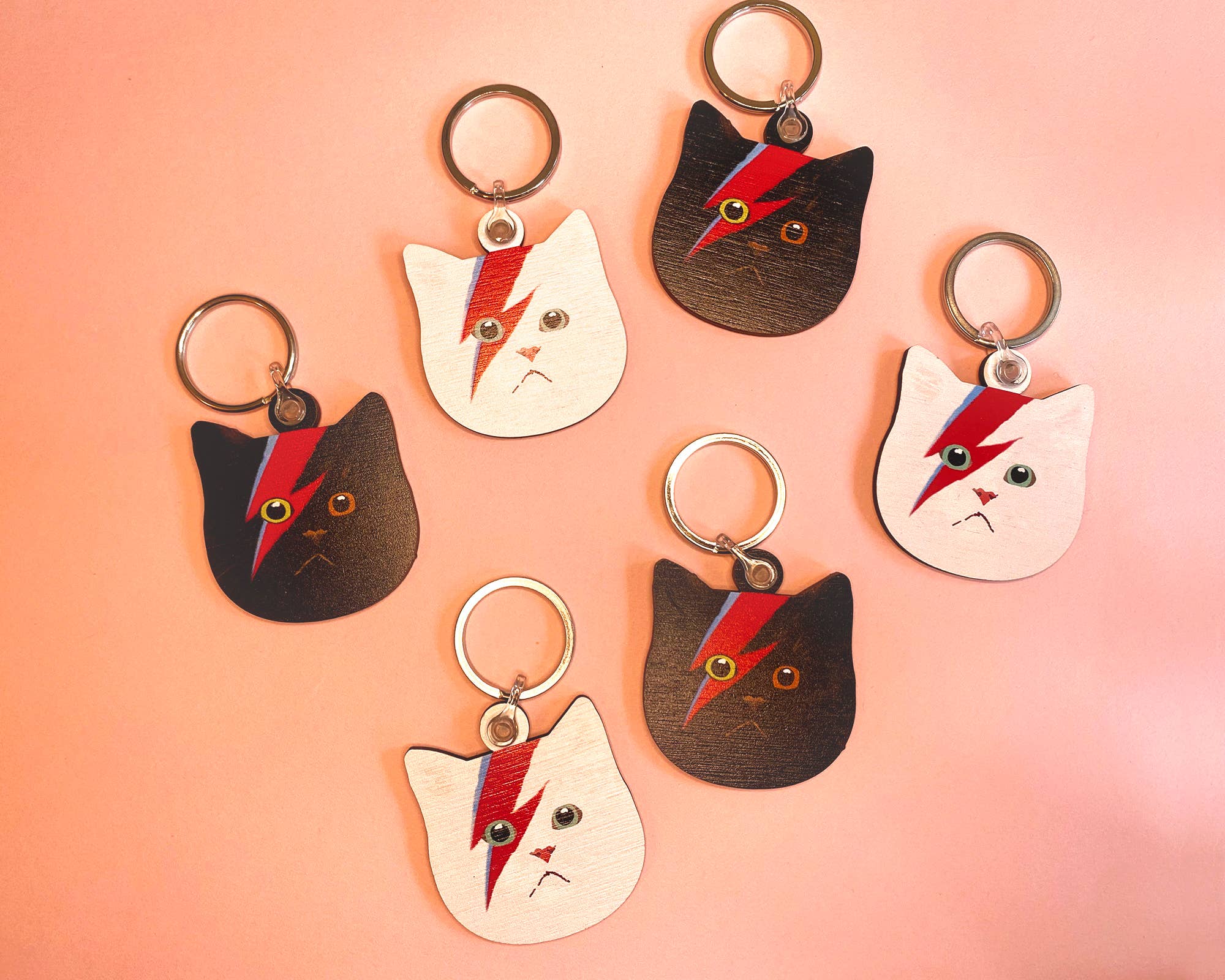 Childstar Samantha – wholesale Keychain – Unisex – Black Cat Keyring - Sustainable Wood Keychain Fob4