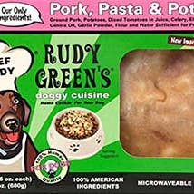 Aliments surgelés pour chiens de qualité humaine au porc, aux pâtes et pour la vente par Rudy Green Inc