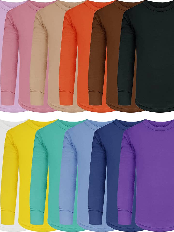 Lot de 12 couches de base à manches longues Athletic Performance pour enfants pour la vente par I-Wear Brands