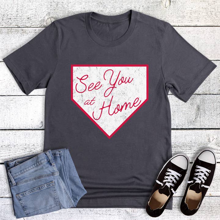 Baseball See You at Home Graphic Tee for wholesale by Dust and Roots