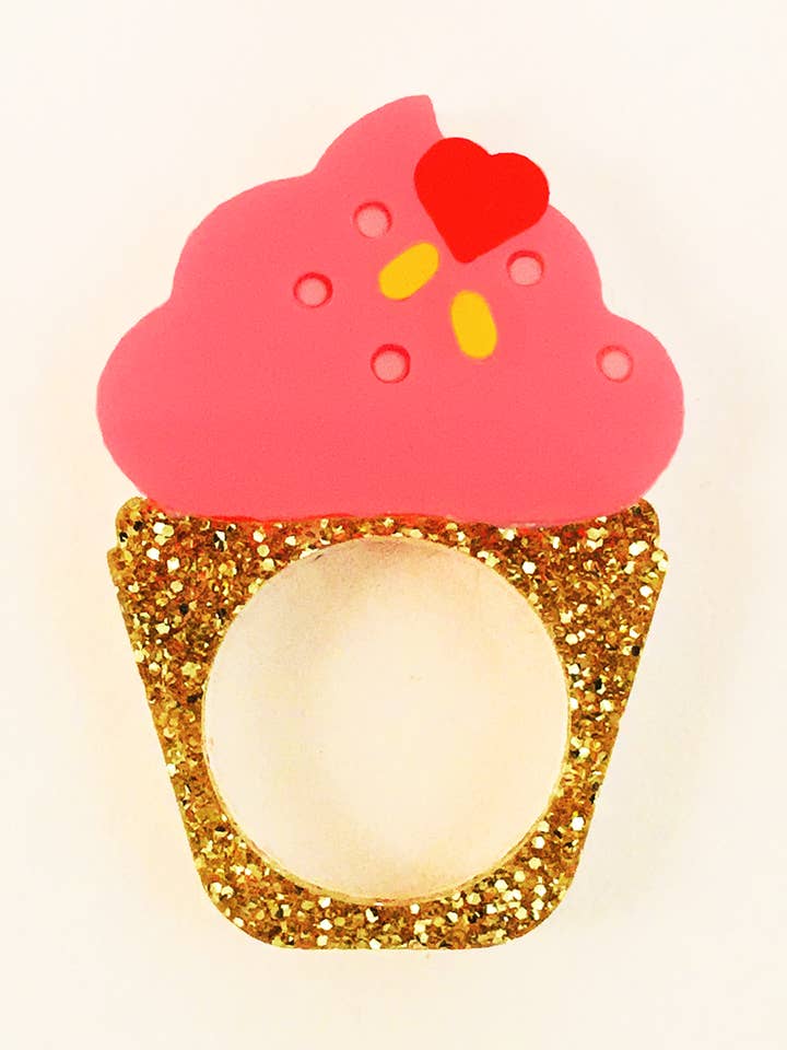 Sprinkles on Top, Please Cupcake Ring for wholesale by Eleanor Moss Studio