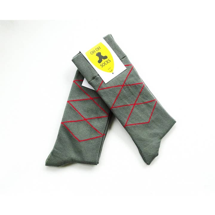 Diamond Grey por atacado de oh oh socks