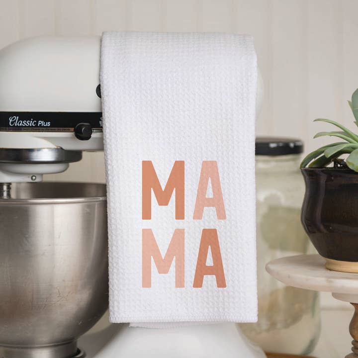 Mama Waffle Weave Kitchen Towel, Bathroom Towel for wholesale by Amber Marie Design