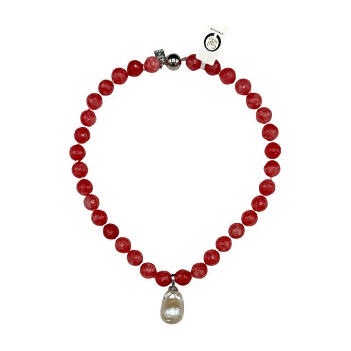 120-36 | CUARZO ROSA CON GOTA DE PERLAS SILVESTRES para venta al por mayor de Girl With A Pearl