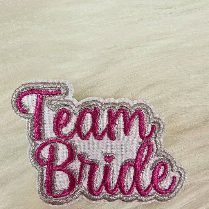 Scratch Decor - Wholesale Patch - 'Team Bride' Embroidery Iron On Patch