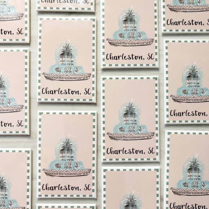 Aimant Fontaine d'Ananas Charleston, SC pour la vente par Nanner Designs