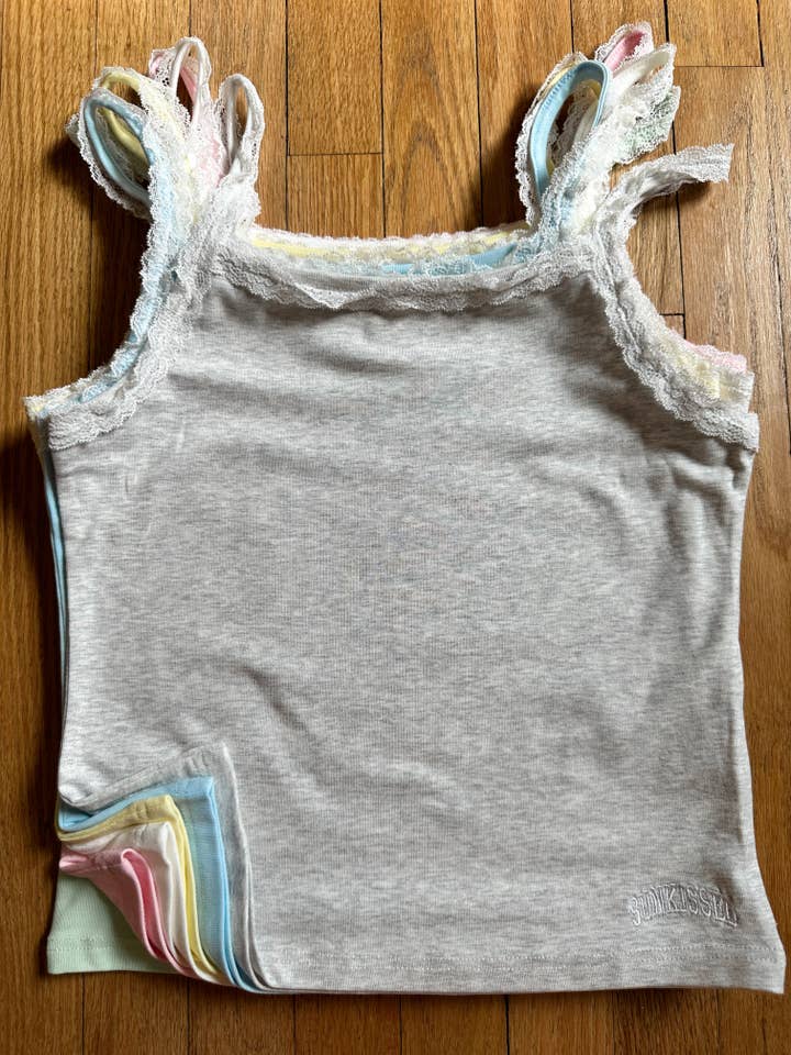 Sunkissed Coconut - Wholesale Tank Top - Women's - Lace Cami Tanktops