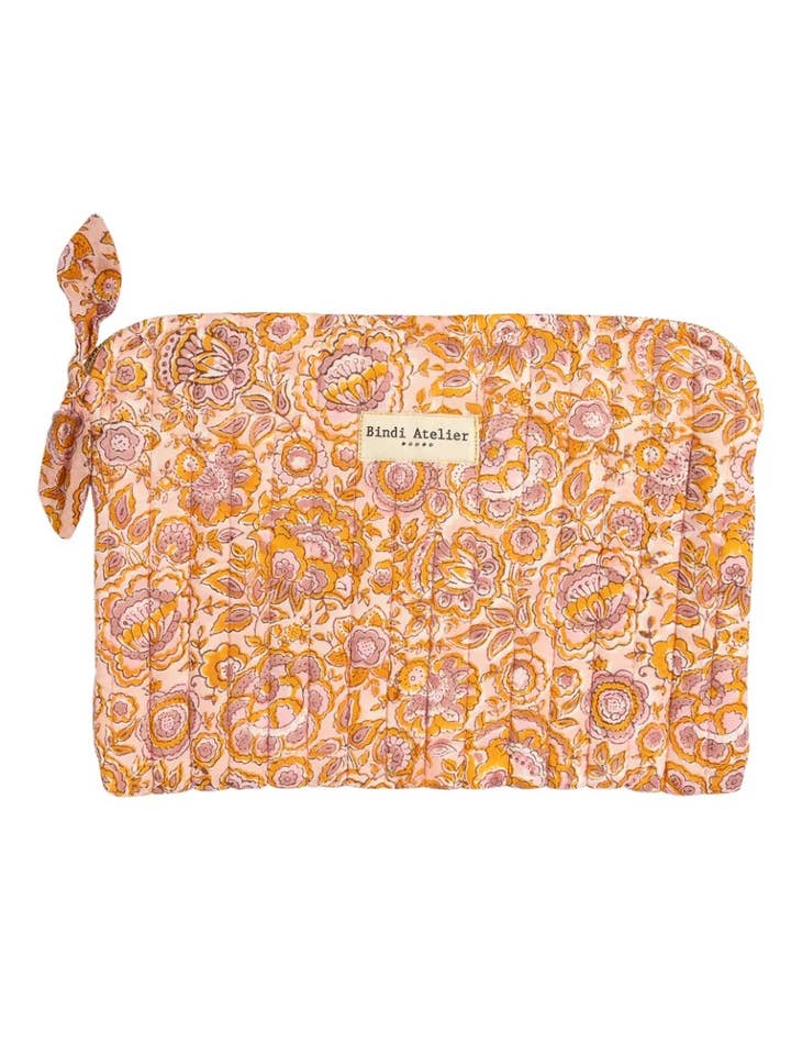 Platt necessär i bomull - Garda Pop Pink för wholesale av Bindi Atelier