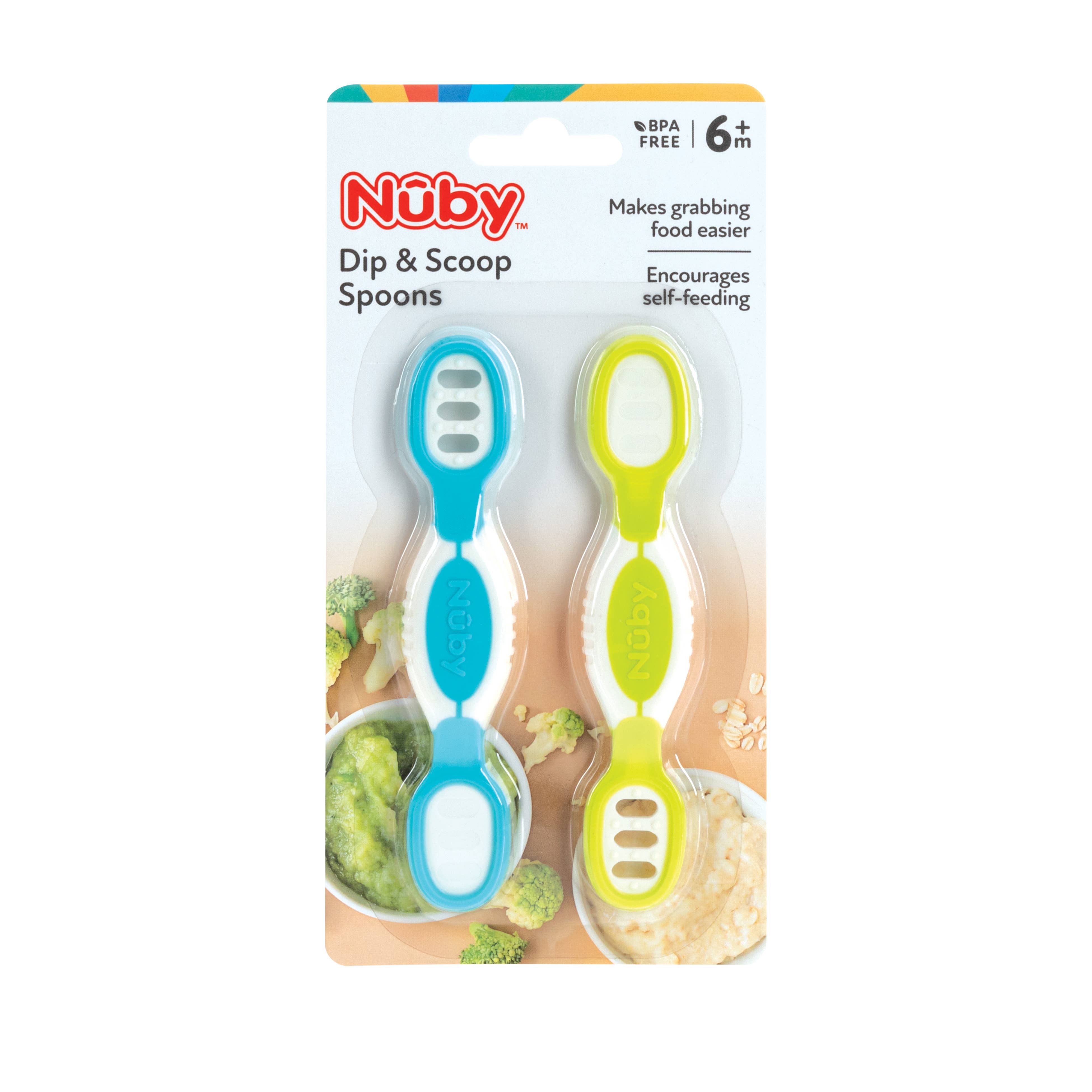 Nuby - Wholesale Feeding Set - Baby - Nuby Dip & Scoop Spoons, 2 Pack1