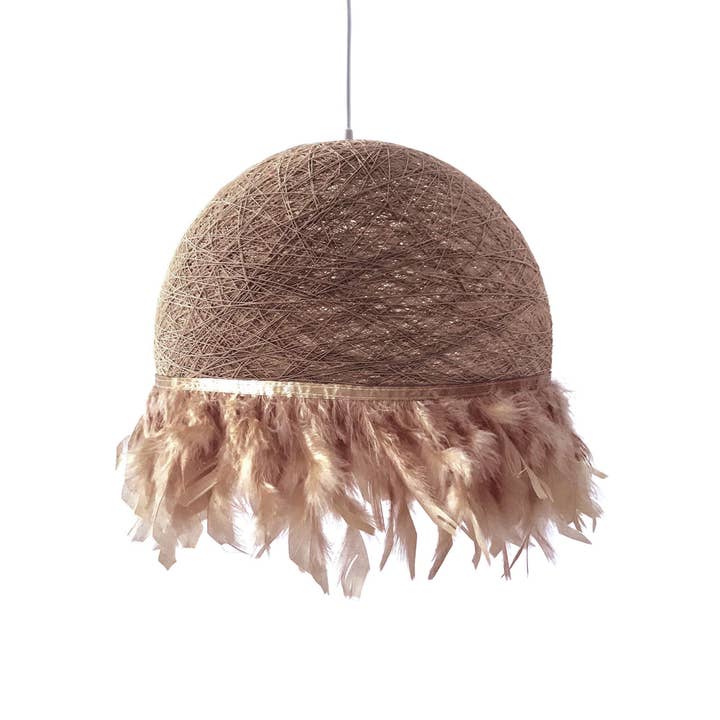 Geometrik Design - Wholesale Muurdecoratie met steen - Bruine Pluimen Hanglamp Noordse Verlichting