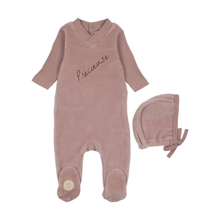 Ensemble Grenouillère et Bonnet Precious Moments pour la vente par Mon Tresor Bebe