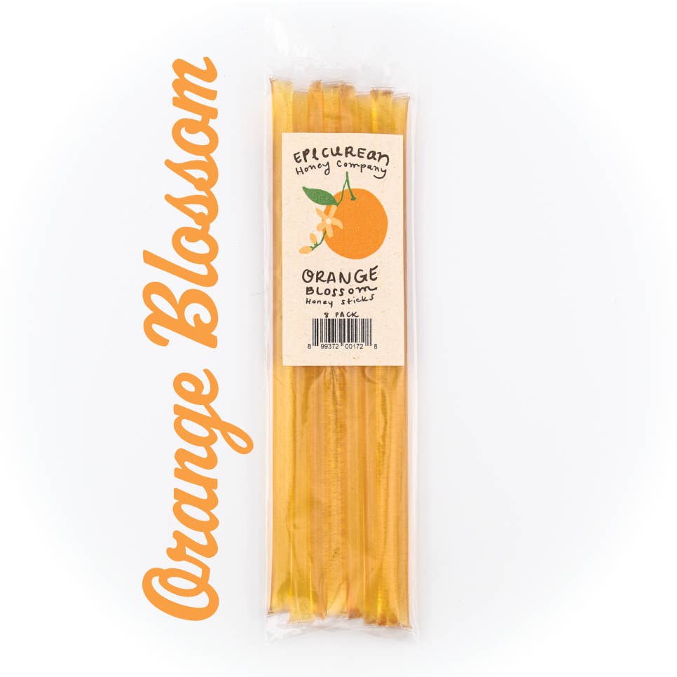 Hollow Tree Honey - Wholesale Honey - Orange Blossom 8 Pack Honey Sticks