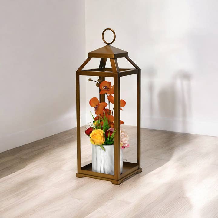 Cheungs Home Decor - Wholesale Lantern - Novara Tapered Square Top Metal Lantern