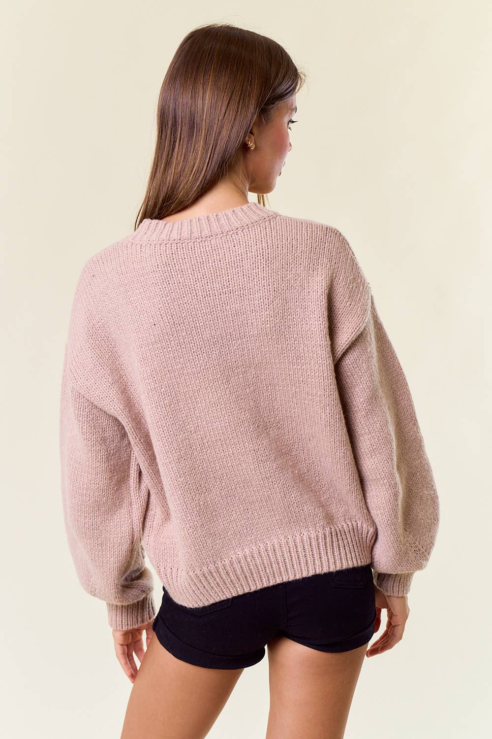 Doe and Rae – Engroshandel Pullover - Dame – BISTRIKKET TRØJE - 1745C8