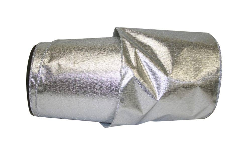 RELIANT RIBBON - Wholesale Ribbon - Gift Wrapping - Shimmer Commercial Heavy Wired Edge - Silver 0700