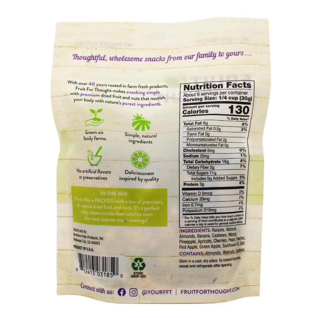 Fruit For Thought - Wholesale Trail Mix - Power Mix All-Natural Trail Mix, No Added Sugars1