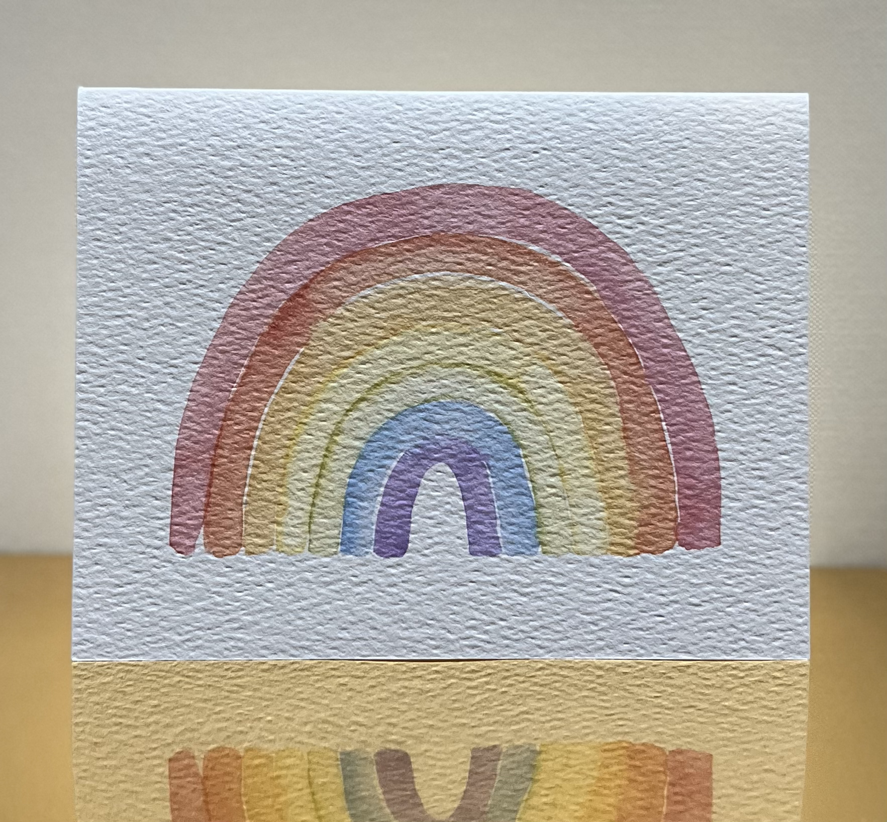 Paper Kuts - Wholesale Everyday Greeting Card - Watercolour Rainbow Card, Includes Kraft Envelope1