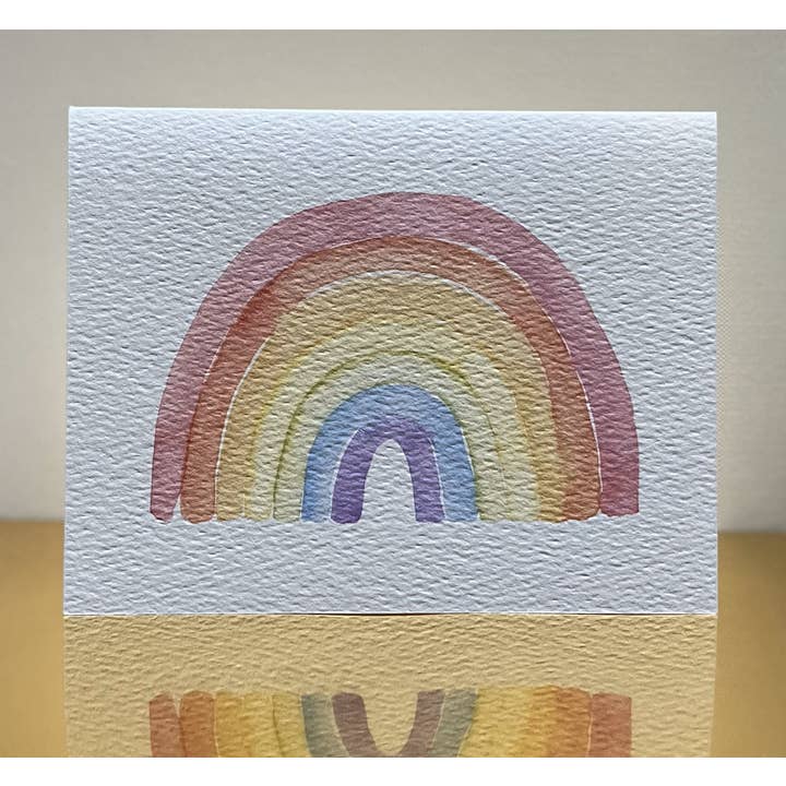 Paper Kuts - Wholesale Everyday Greeting Card - Watercolour Rainbow Card, Includes Kraft Envelope1