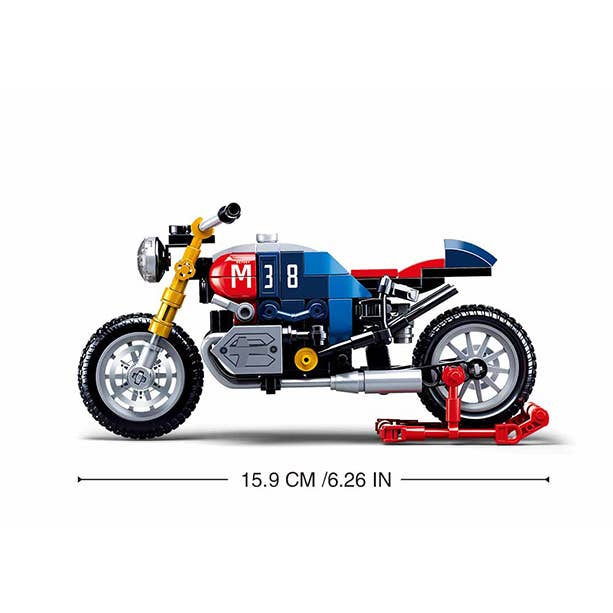 Texas Toy Distribution – Engroshandel Byggesæt - Børn – Model Bricks Farverige Motorcykel Bygning Brick Kit (197pcs)